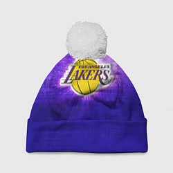 Шапка c помпоном Los Angeles Lakers