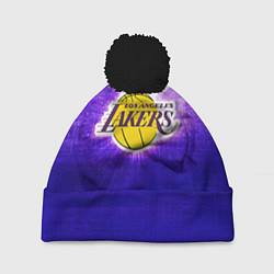 Шапка c помпоном Los Angeles Lakers