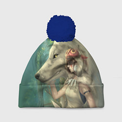 Шапка с помпоном Принцесса и волк, цвет: 3D-тёмно-синий