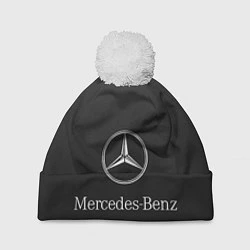 Шапка с помпоном Mercedes, цвет: 3D-белый