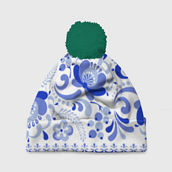 Шапка c помпоном Гжель 2