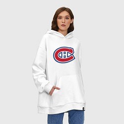 Толстовка-худи оверсайз Montreal Canadiens, цвет: белый — фото 2