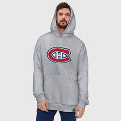 Толстовка-худи оверсайз Montreal Canadiens, цвет: меланж — фото 2