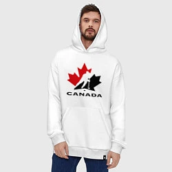 Толстовка-худи оверсайз Canada, цвет: белый — фото 2