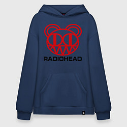 Толстовка-худи оверсайз Radiohead, цвет: тёмно-синий