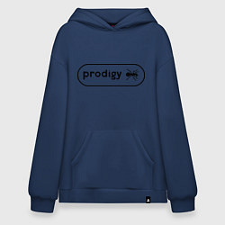 Толстовка-худи оверсайз Prodigy лого с муравьем, цвет: тёмно-синий