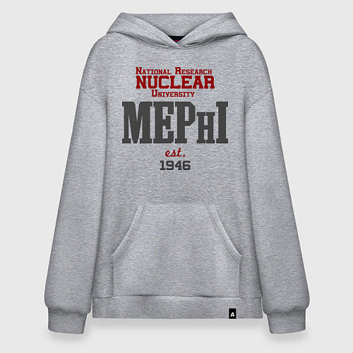 Худи оверсайз MEPHI / Меланж – фото 1