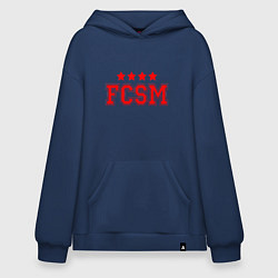 Толстовка-худи оверсайз FCSM Club, цвет: тёмно-синий