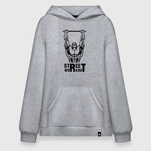 Худи оверсайз Стрит воркаут чемпион / Меланж – фото 1