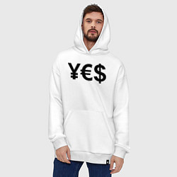 Толстовка-худи оверсайз YE$, цвет: белый — фото 2