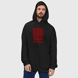 Толстовка-худи оверсайз Slipknot: barcode, цвет: черный — фото 2