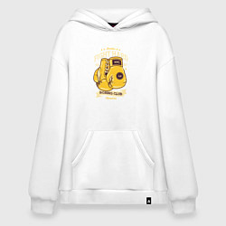 Толстовка-худи оверсайз Fight Hard 1901, цвет: белый