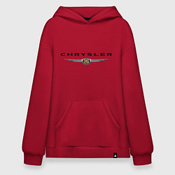 Толстовка-худи оверсайз Chrysler logo, цвет: красный