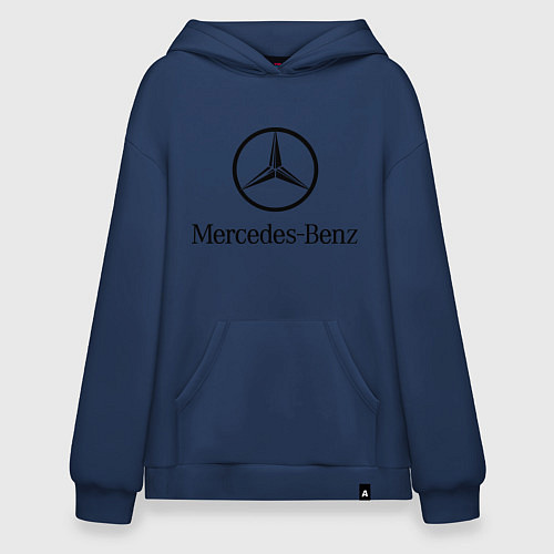 Худи оверсайз Logo Mercedes-Benz / Тёмно-синий – фото 1