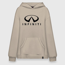 Толстовка-худи оверсайз Infiniti logo, цвет: миндальный