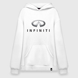 Толстовка-худи оверсайз Logo Infiniti, цвет: белый