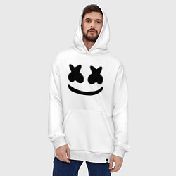 Толстовка-худи оверсайз Marshmello, цвет: белый — фото 2