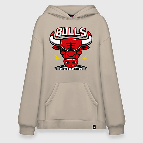 Худи оверсайз Chicago Bulls est. 1966 / Миндальный – фото 1