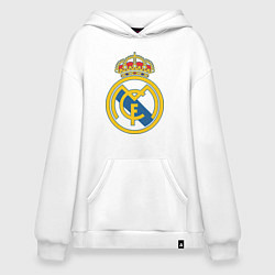 Толстовка-худи оверсайз Real Madrid FC, цвет: белый