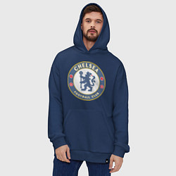Толстовка-худи оверсайз Chelsea FC цвета тёмно-синий — фото 2