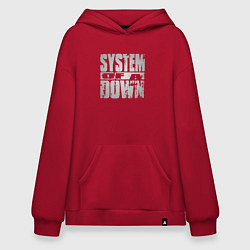 Толстовка-худи оверсайз System of a Down, цвет: красный