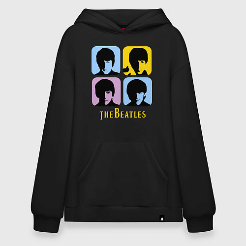 Худи оверсайз The Beatles: pop-art / Черный – фото 1