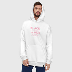 Толстовка-худи оверсайз Black Pink in youe area, цвет: белый — фото 2
