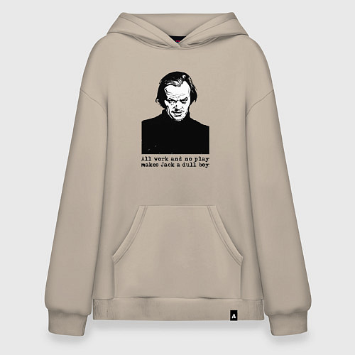 Худи оверсайз Сияние - Джек Николсон / Миндальный – фото 1