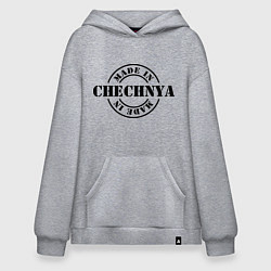 Толстовка-худи оверсайз Made in Chechnya, цвет: меланж