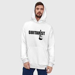 Толстовка-худи оверсайз Гитарист, цвет: белый — фото 2