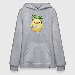 Толстовка-худи оверсайз Утёнок с ножом, цвет: меланж