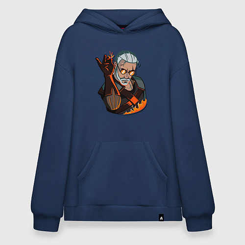Худи оверсайз Ведьмак / Тёмно-синий – фото 1