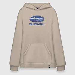 Толстовка-худи оверсайз SUBARU, цвет: миндальный