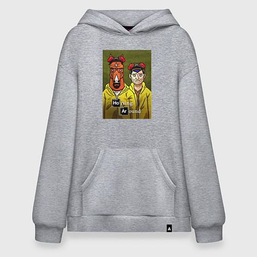 Худи оверсайз BoJack Horseman / Меланж – фото 1