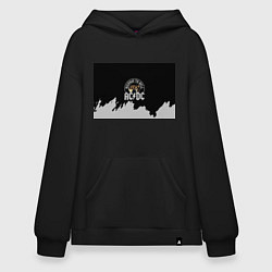 Толстовка-худи оверсайз ACDC, цвет: черный