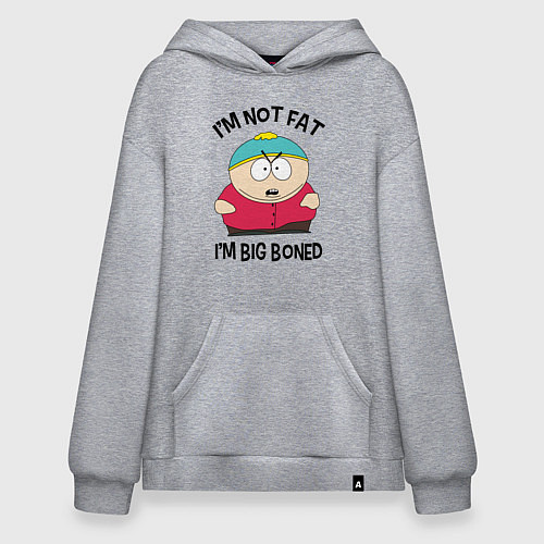 Худи оверсайз Я не толстый / Меланж – фото 1