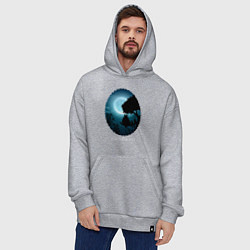 Толстовка-худи оверсайз Мой сосед Тоторо, цвет: меланж — фото 2