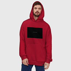 Толстовка-худи оверсайз Изоляция, цвет: красный — фото 2