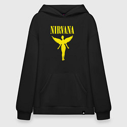 Толстовка-худи оверсайз NIRVANA, цвет: черный