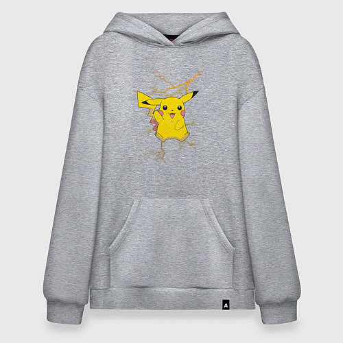 Худи оверсайз Pikachu / Меланж – фото 1