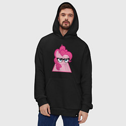Толстовка-худи оверсайз Pinky Pie hipster, цвет: черный — фото 2