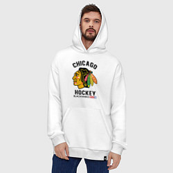 Толстовка-худи оверсайз CHICAGO BLACKHAWKS NHL, цвет: белый — фото 2