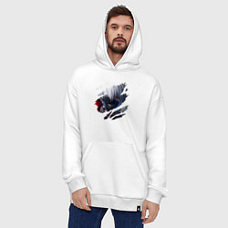 Толстовка-худи оверсайз Кен Канеки, цвет: белый — фото 2