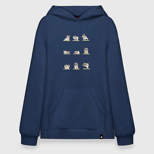 Худи оверсайз ЙОГА ОТ ИНОСКЕ / Тёмно-синий – фото 1