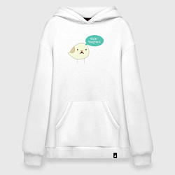 Толстовка-худи оверсайз Чык-Чырык Мем, цвет: белый