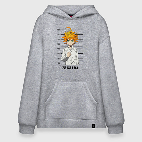 Худи оверсайз Обещанный Неверленд, Эмма / Меланж – фото 1