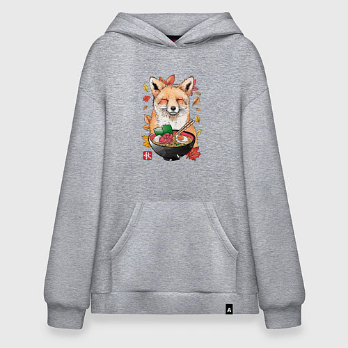 Худи оверсайз Лиса / Меланж – фото 1