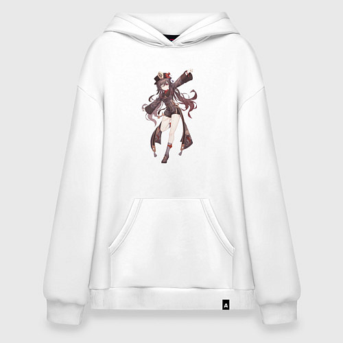 Худи оверсайз Весёлая Ху Тао / Белый – фото 1