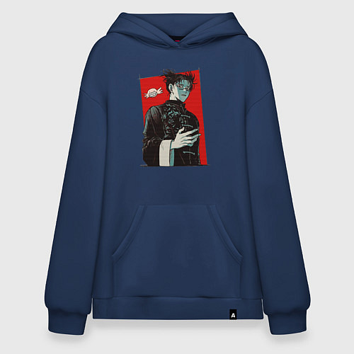 Худи оверсайз Чосо Магическая Битва Арт 03 / Тёмно-синий – фото 1