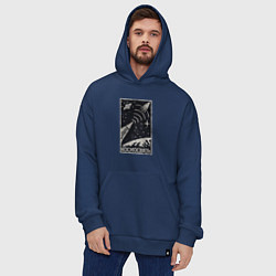 Толстовка-худи оверсайз Космосвязь, цвет: тёмно-синий — фото 2